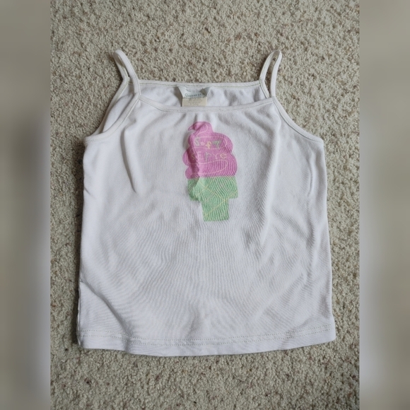Garnet Hill ice cream youth cami top - Picture 1 of 4